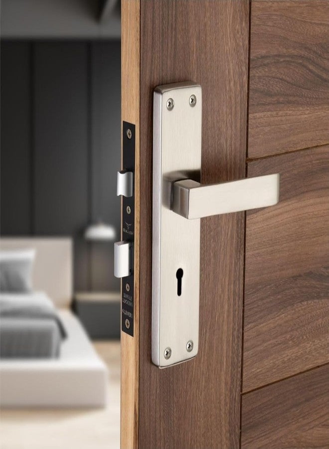 Trevi mortice lock set أقفال أبواب Trevi شديدة التحمل بمقابض نقر مع أطقم مقابض للأبواب الرئيسية، وأبواب غرف النوم، وغرف المعيشة، والمكاتب، والفنادق، والمنازل، 3 مفاتيح (مناسبة لسمك الأبواب من 32 مم إلى 38 مم). - Image 1